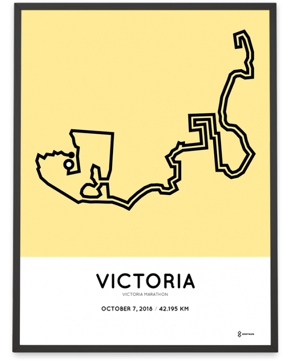 2018 Victoria marahton course map poster