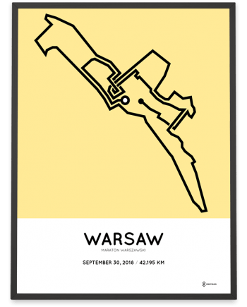 2018 Warsaw marathon course poster