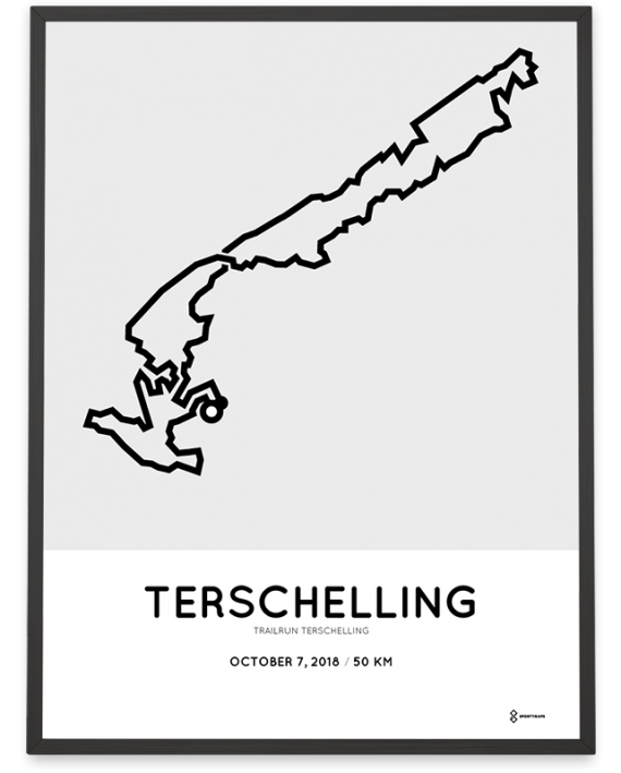 2018 trailrun terschelling 50km parcours print