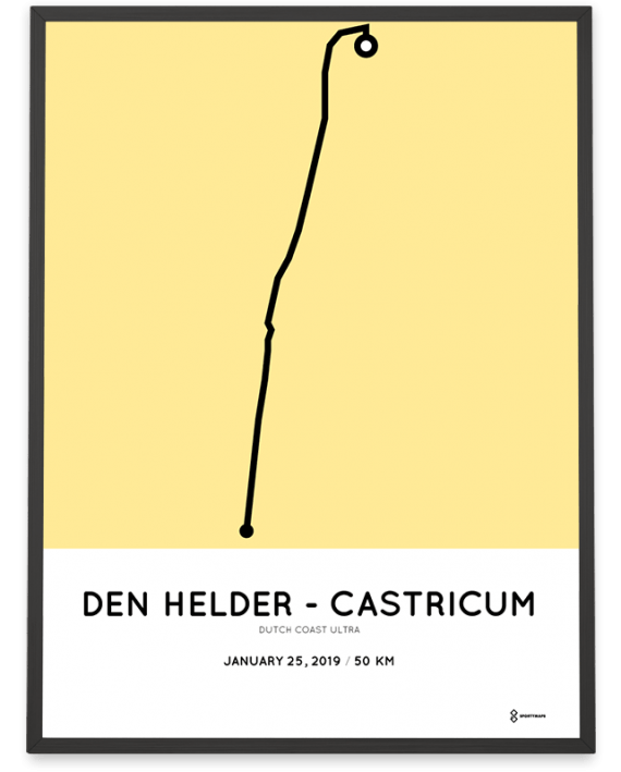 2019 Dutch Coast Ultra 50km routemap print