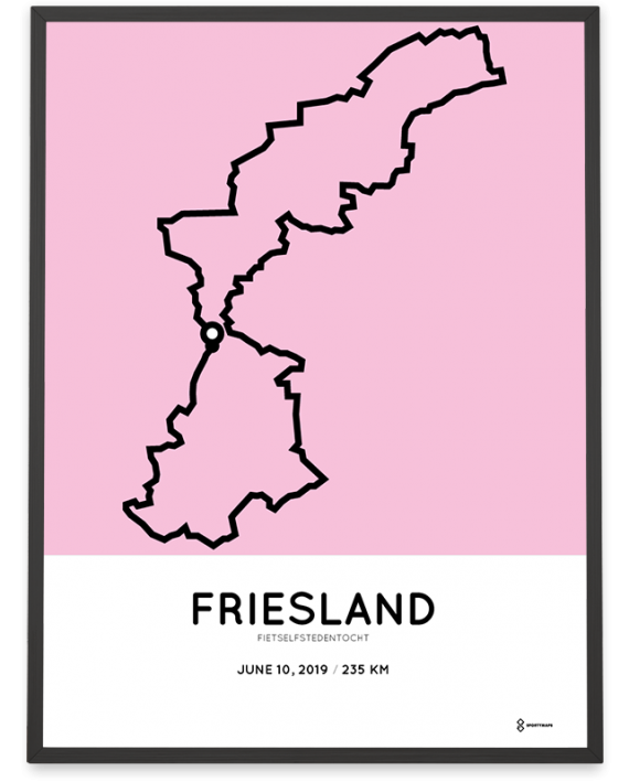 2019 Fietselfstedentocht route poster