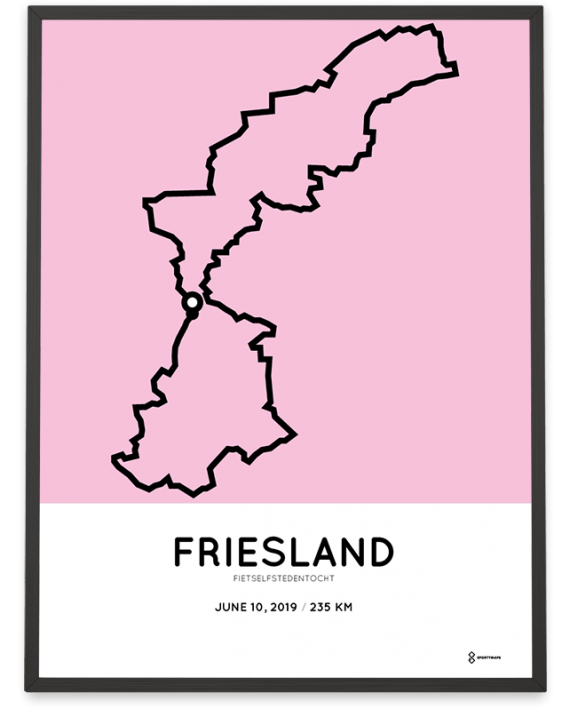 2019 Fietselfstedentocht route poster