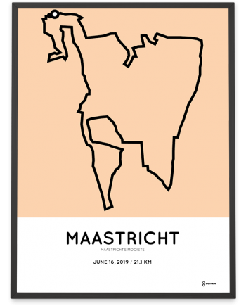 2019 Maastrichts mooiste halve marathon parcours poster
