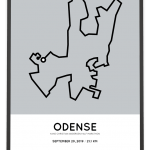 2019 Odense half marathon coursemap print