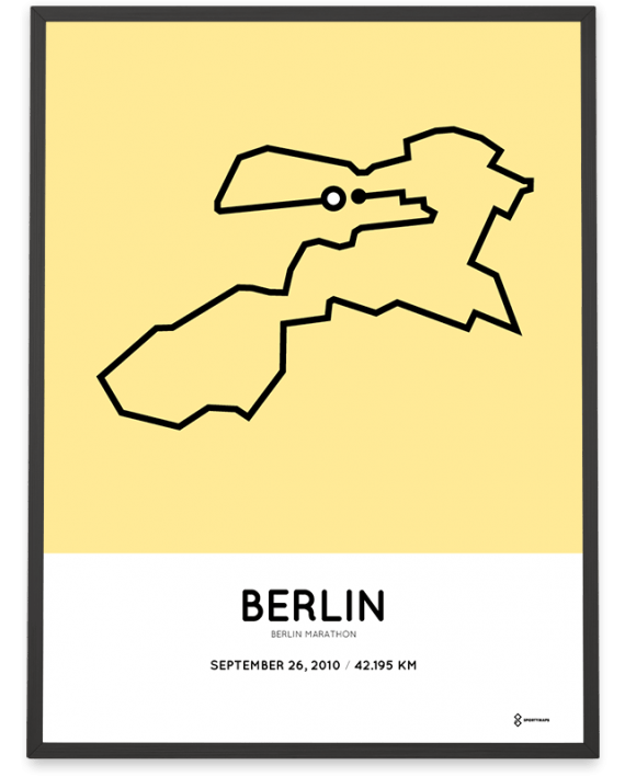 2010 Berlin marathon route poster
