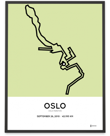 2010 Oslo marathon course poster