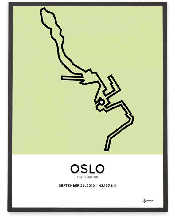 2010 Oslo marathon course poster