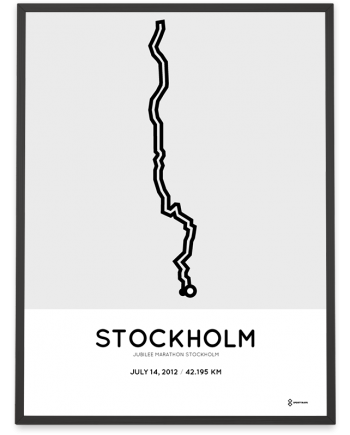 2012 Stockholm Jubilee marathon course poster