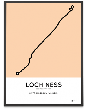 2014 Loch Ness marathon route map poster