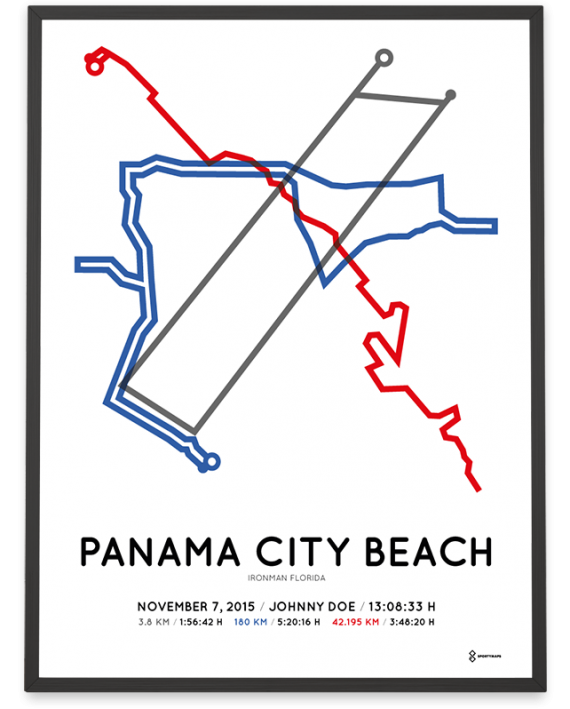2015 Ironman Florida course sportymaps poster