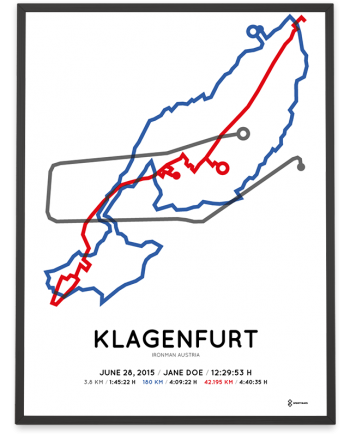 2015 Ironman Klagenfurt strecke sportymaps poster