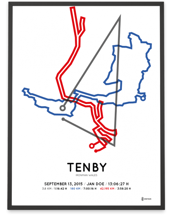 2015 Ironman Wales routemap course poster