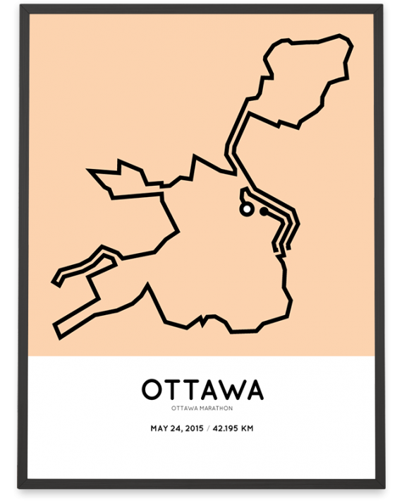 2015 Ottawa marathon routemap poster