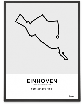 2016 Eindhoven marathon 10km route poster