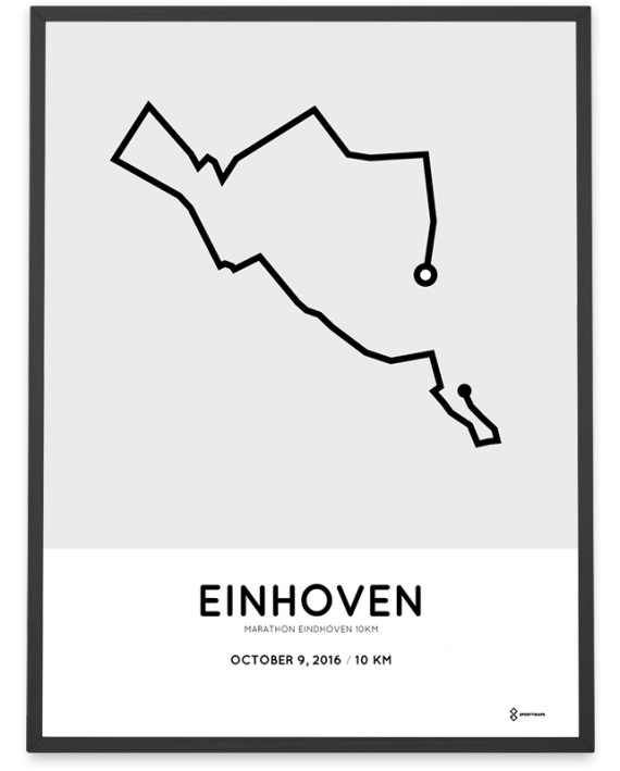 2016 Eindhoven marathon 10km route poster