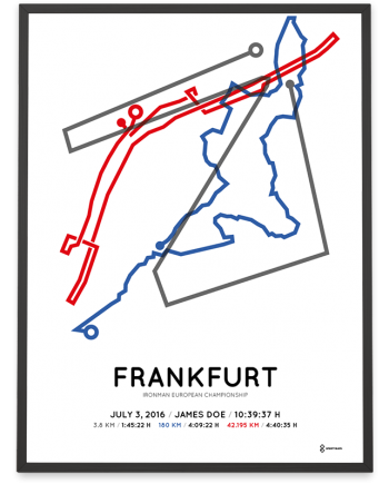 2016 Ironman European Championship Frankfurt course poster