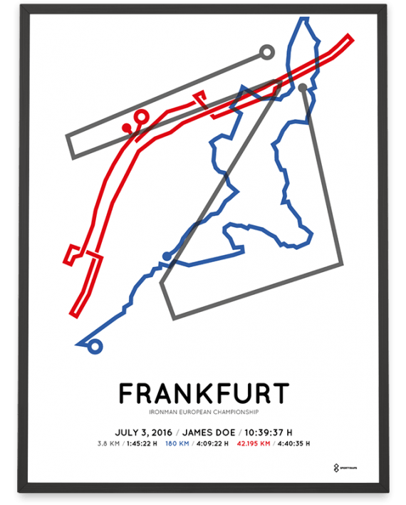 2016 Ironman European Championship Frankfurt course poster