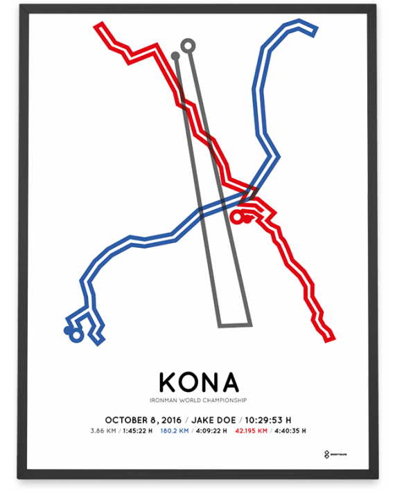 2016 Ironman world championship Kona course poster