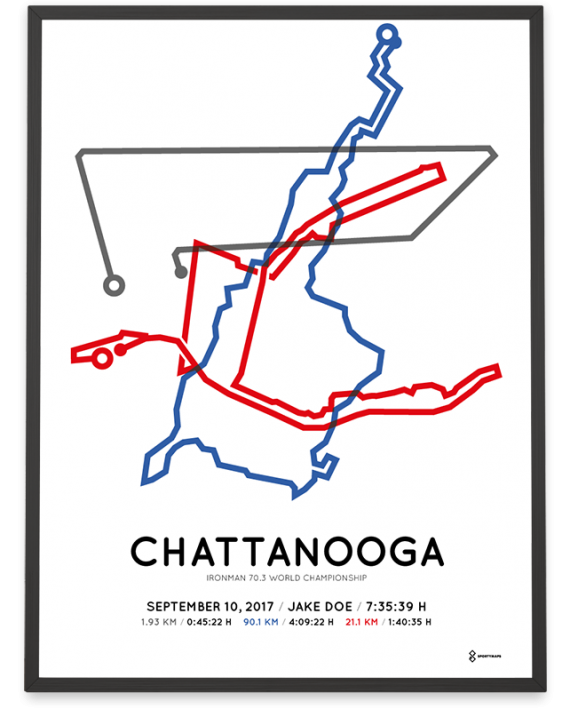 2017 Ironman 70.3 Chattanooga course poster