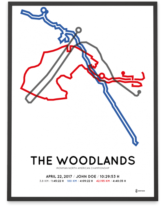 2017 Ironman North-American Championship Texas course poster