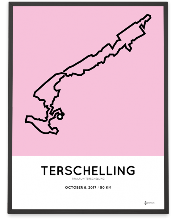 2017 Trailrun terschelling 50km parcours poster