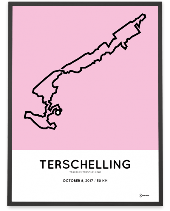 2017 Trailrun terschelling 50km parcours poster