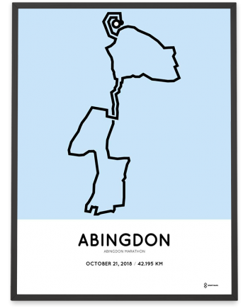 2018 Abingdon marathon course sportymaps poster