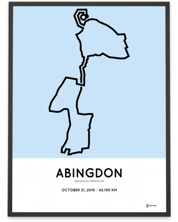 2018 Abingdon marathon course sportymaps poster