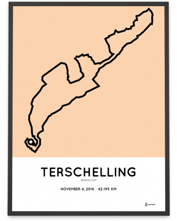 2018 Berenloop marathon Treschelling route poster