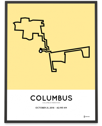 2018 Columbus marathon course poster