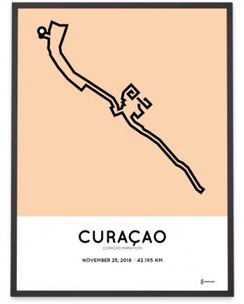 2018 Curacao marathon sportymaps course poster