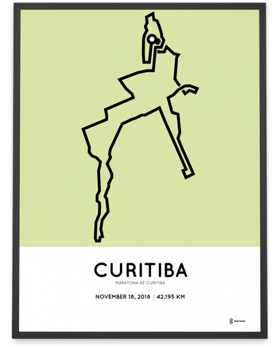 2018 Curitiba marathon course poster