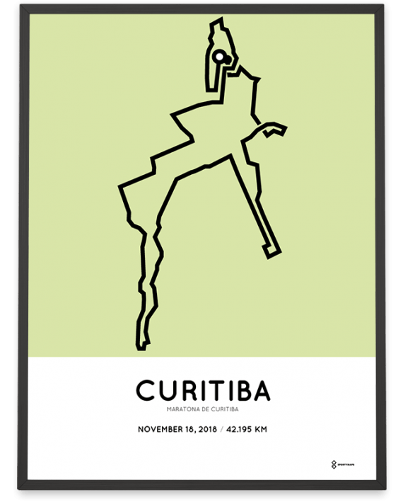 2018 Curitiba marathon course poster