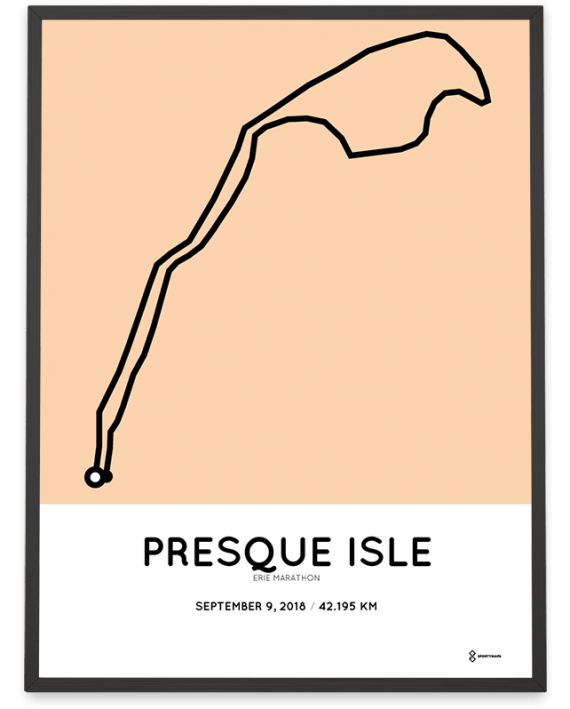 2018 Erie Marathon print Sportymaps