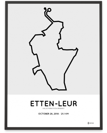 2018 Etten-Leur halve marathon brabant route poster