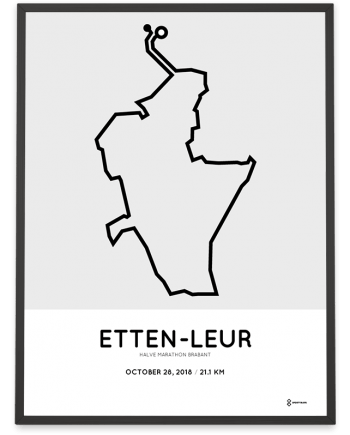 2018 Etten-Leur halve marathon brabant route poster