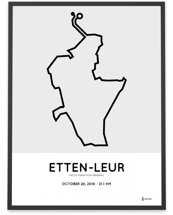 2018 Etten-Leur halve marathon brabant route poster