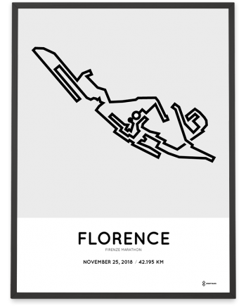 2018 Florence marathon course poster