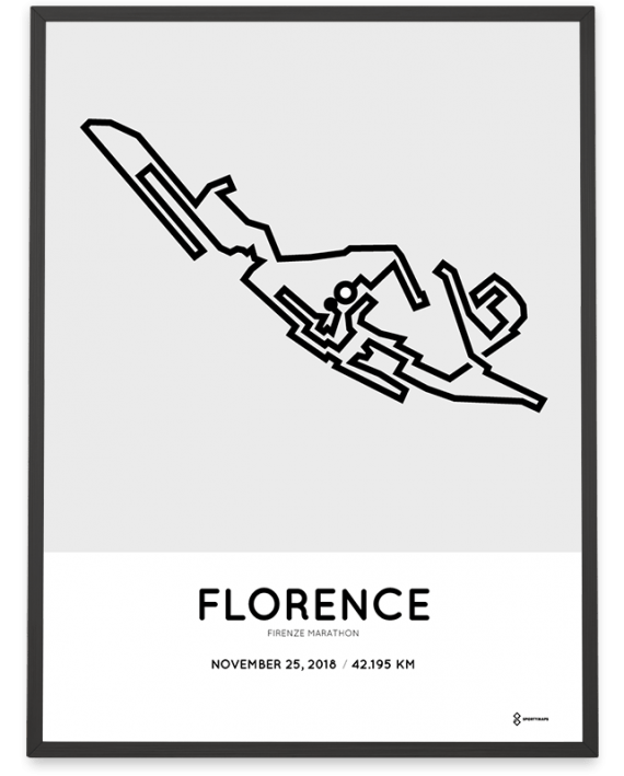 2018 Florence marathon course poster