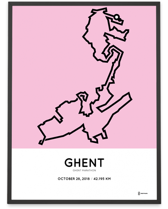 2018 Ghent marathon course poster