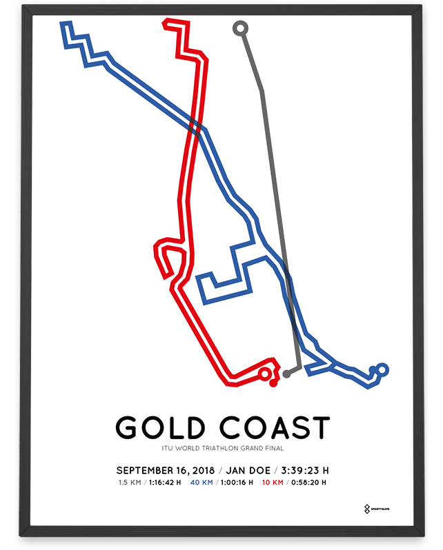 magnet Beskrive Begyndelsen 2018 ITU World Triathlon Gold Coast standard distance print – Sportymaps