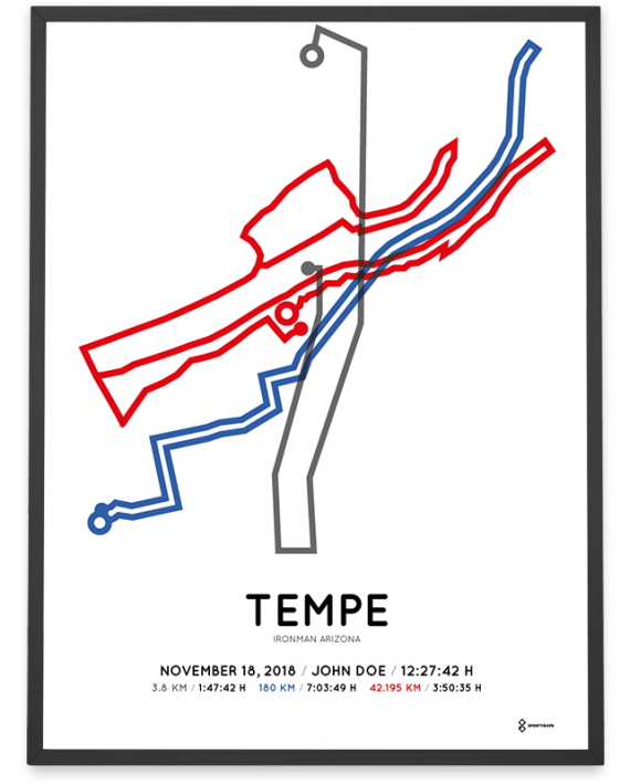 2018 Ironman Arizona route sportymaps print