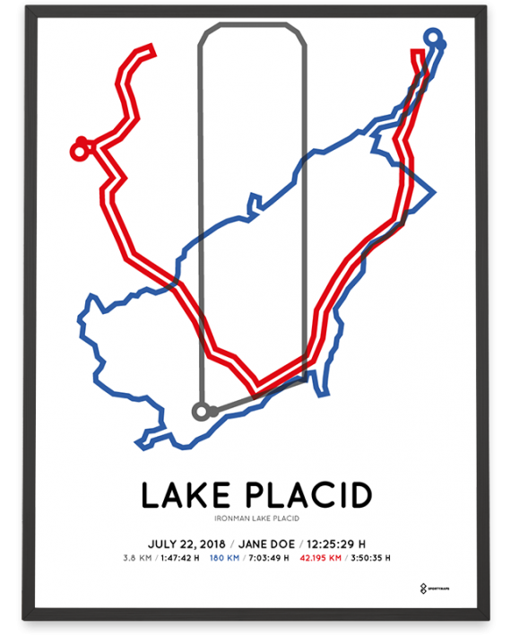 2018 Ironman Lake Placid course poster