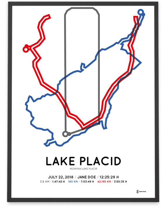 2018 Ironman Lake Placid course poster