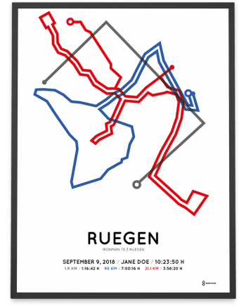 2018 Ironman 70.3 Ruegen course poster