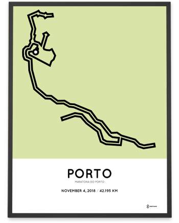 2018 Porto marathon course poster