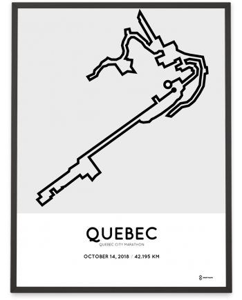 2018 Quebec marathon course poster