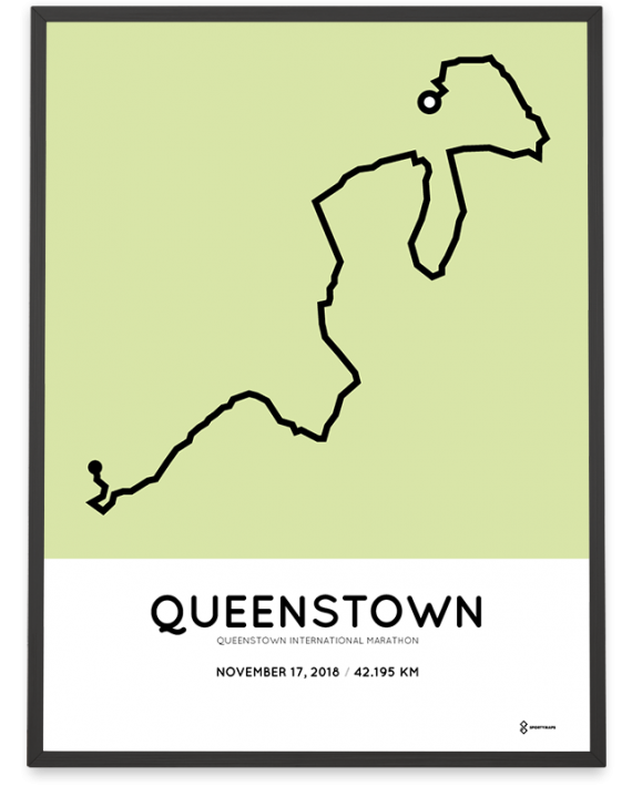 2018 Queenstown International marathon course poster