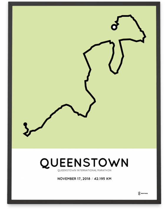 2018 Queenstown International marathon course poster