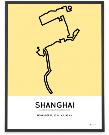 2018 Shanghai International marathon course sportymaps poster
